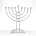 Metal Menorah Silver Tone - The Weitzman Museum Store - MH - 14