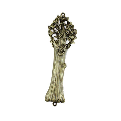 Metal Mezuzah Case Tree of Life Antique Brass - The Weitzman Museum Store - J - MMC - 7