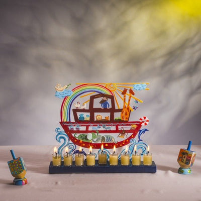 Metal Noah's Ark Menorah - The Weitzman Museum Store - EMHAY6