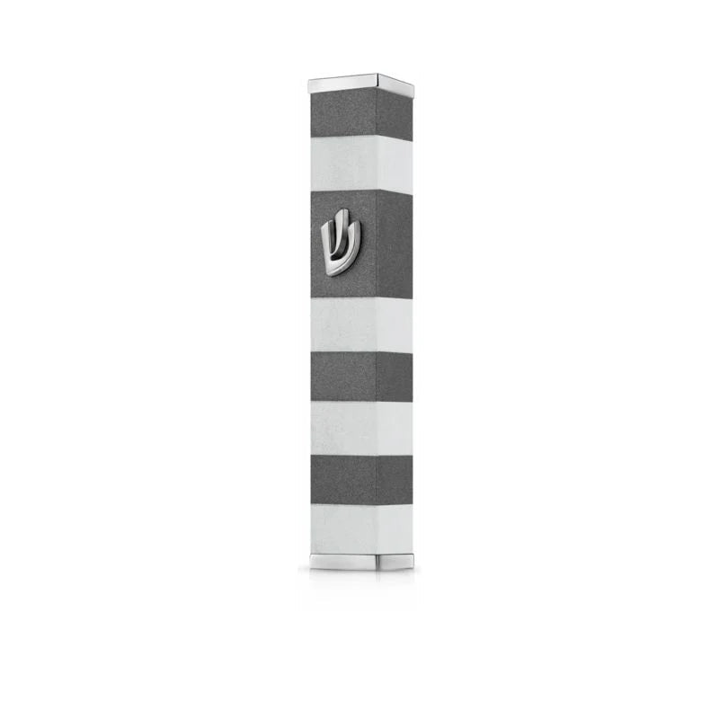Mezuzah Grey and White Stripe - The Weitzman Museum Store - HDR-4468