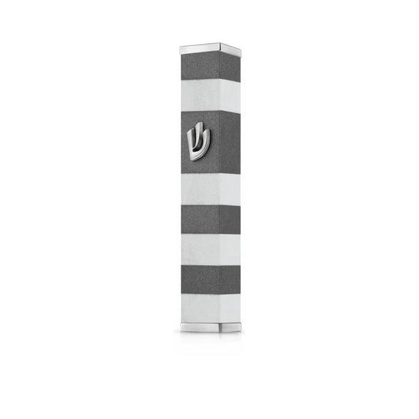 Mezuzah Grey and White Stripe - The Weitzman Museum Store - HDR-4468
