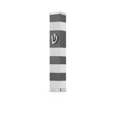 Mezuzah Grey and White Stripe - The Weitzman Museum Store - HDR-4468