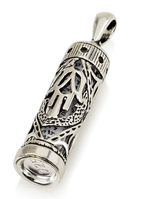 Mezuzah w/Hamsah Silver Necklace - The Weitzman Museum Store - YAZ15