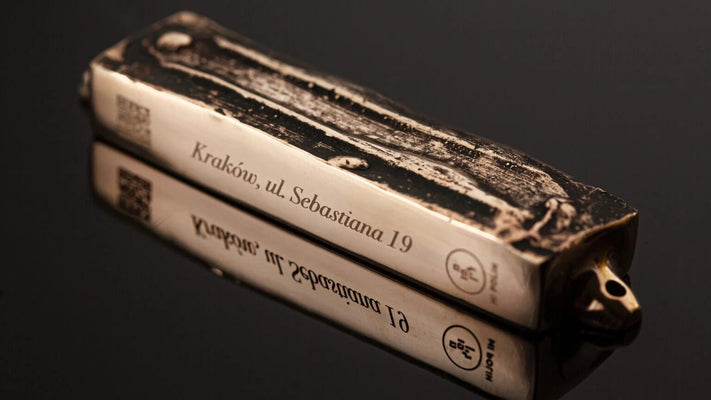 Mi Polin Bronze Mezuzah - KRAKOW SEBASTIANA 19 St. - The Weitzman Museum Store - 