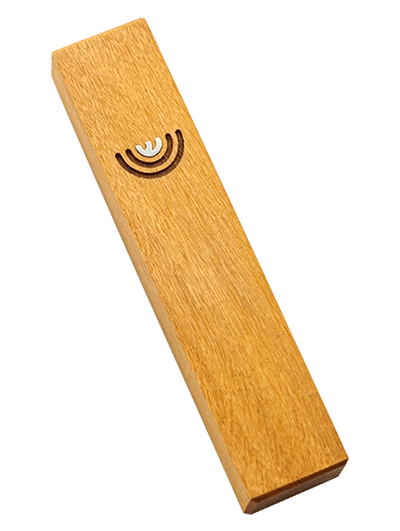 Mi Polin Wood Mezuzah - Light - The Weitzman Museum Store - MIPOLIN-WL