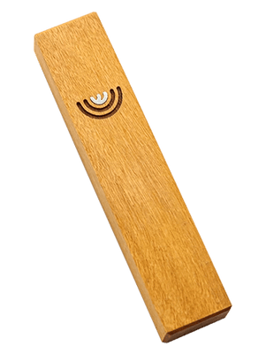 Mi Polin Wood Mezuzah - Light - The Weitzman Museum Store - MIPOLIN-WL
