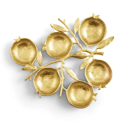 Gold Pomegranate Seder Plate by Michael Aram