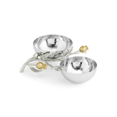 Silver & Gold Pomegranate Double Dish