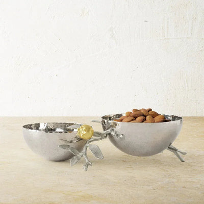 Silver & Gold Pomegranate Double Dish