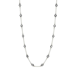 Mini Bezel Silver Necklace - The Weitzman Museum Store - LMPKZN12 - 16E