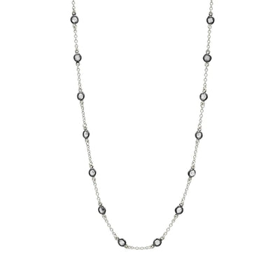 Mini Bezel Silver Necklace - The Weitzman Museum Store - LMPKZN12 - 16E