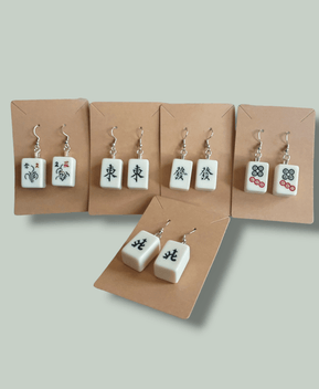Mini Mahjong Mah Jong Earrings - The Weitzman Museum Store - earmahj