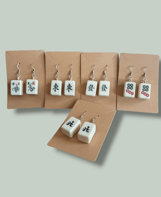 Mini Mahjong Mah Jong Earrings - The Weitzman Museum Store - earmahj