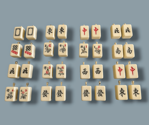 Mini Mahjong Mah Jong Earrings - The Weitzman Museum Store - earmahj