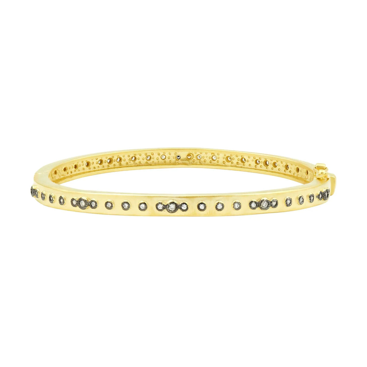 Mini Stud Bezel Stone Eternity Hinge Bangle - The Weitzman Museum Store - PRZB080056B