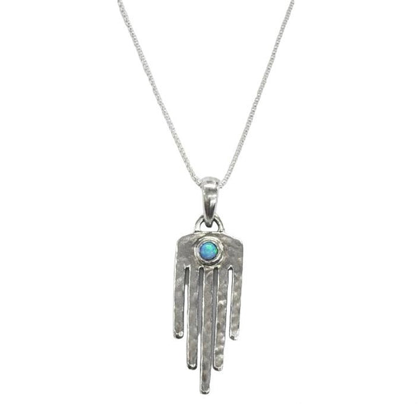 Modern Hamsa w/Turquoise Necklace - The Weitzman Museum Store - 529735