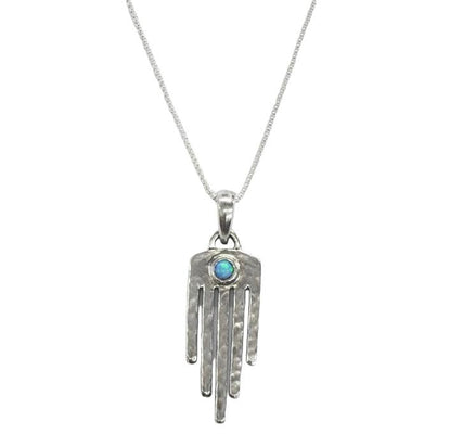 Modern Hamsa w/Turquoise Necklace - The Weitzman Museum Store - 529735