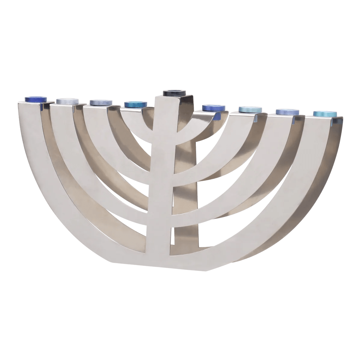 Modern Stainless Steel Menorah - The Weitzman Museum Store - EM-HBG1
