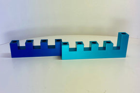 Modular Blue & Turquoise Menorah - The Weitzman Museum Store - 7 - 847384010824