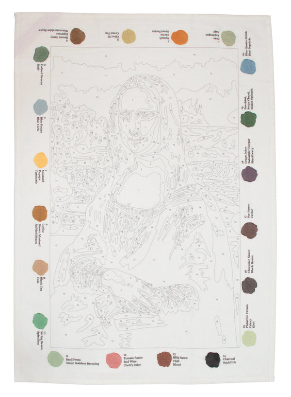 Mona Lisa Stain by Numbers Towels - The Weitzman Museum Store - 5909