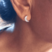 Mother-of-Pearl Moon Studs - Sterling Silver - The Weitzman Museum Store - SAN423EA