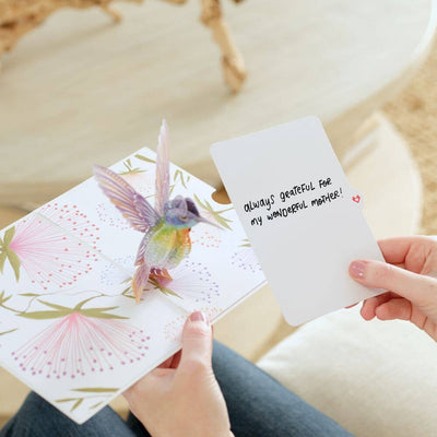 Mother's Day Hummingbird Pop - Up Card - The Weitzman Museum Store - LP3048