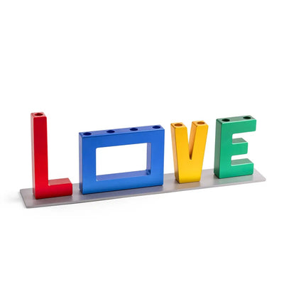 Multi-Color LOVE Menorah - The Weitzman Museum Store - 439465