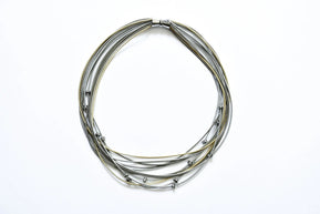 Multi Color Multi Strand Necklace With Crystal Beads - The Weitzman Museum Store - S135C