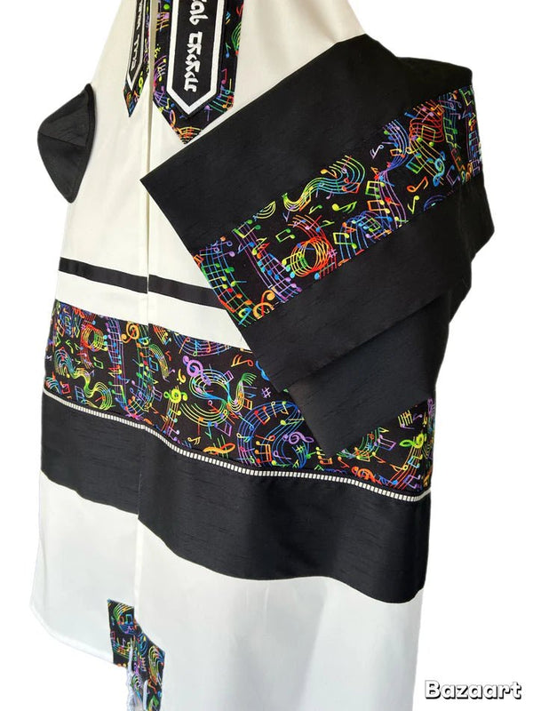 Musical Notes Tallit - The Weitzman Museum Store - ADEB-555