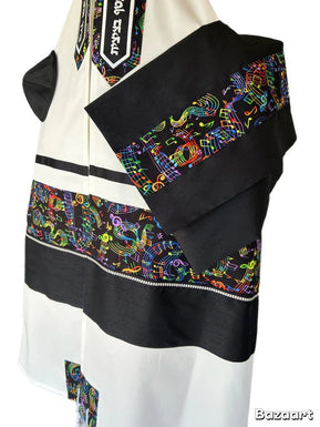Musical Notes Tallit - The Weitzman Museum Store - ADEB-555