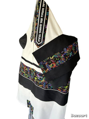 Musical Notes Tallit - The Weitzman Museum Store - ADEB-555