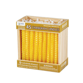 Natural Beeswax Hanukkah Candles - The Weitzman Museum Store - ZJ - BC31