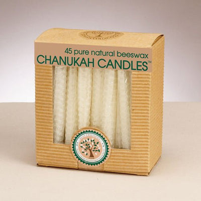 Natural Beeswax Hanukkah Candles - The Weitzman Museum Store - C - 22 - N