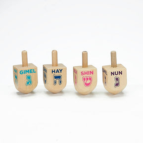 Natural Wood Dreidel - The Weitzman Museum Store - drl-15-bulk
