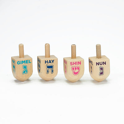 Natural Wood Dreidel - The Weitzman Museum Store - drl-15-bulk