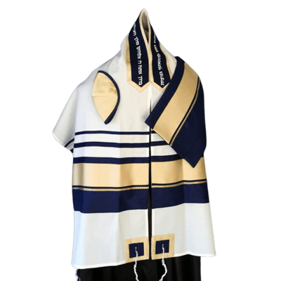 Navy Blue and Gold Tallit - The Weitzman Museum Store - ADEB997