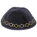 Navy Kippah w/Silver & Gold Embroidery - The Weitzman Museum Store - SC295