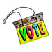 Neon Vote Clutch Handbag - The Weitzman Museum Store - bright vote