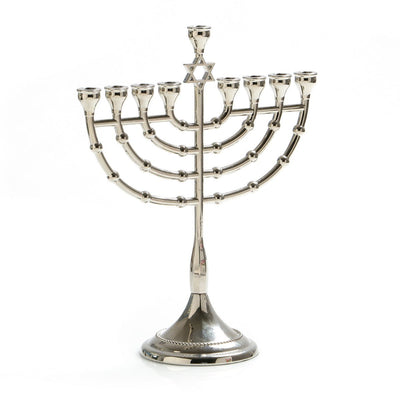 Nickel Star Menorah 9" - The Weitzman Museum Store - MCH533