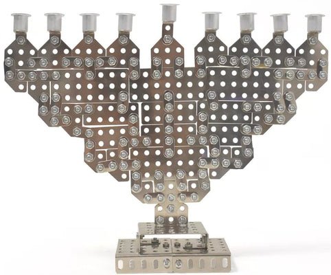 Nuts N Bolts Menorah - The Weitzman Museum Store - 7 - 847384018911