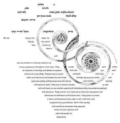 One Heart Ketubah in Two Colors by Amy Fagin - The Weitzman Museum Store - 1-05