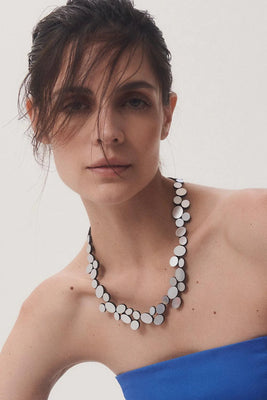 Organic Reflections Silver Necklace - The Weitzman Museum Store - OR15SL - JN