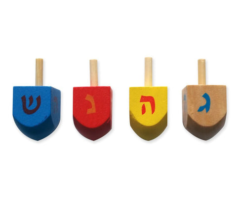 Pack of 4 Dreidels - The Weitzman Museum Store - D - 1001