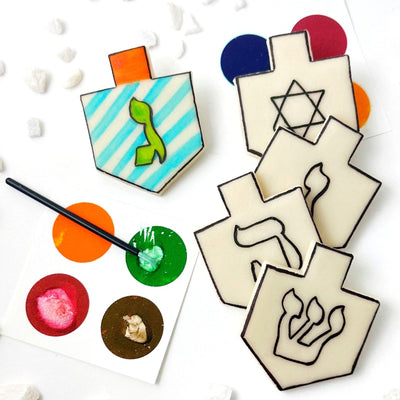 paint - your - own hanukkah dreidels - The Weitzman Museum Store - sku-44072557183201