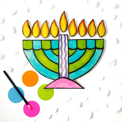 paint - your - own hanukkah menorah - The Weitzman Museum Store - sku-45837840744673