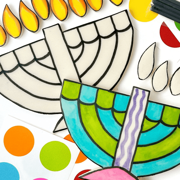 paint - your - own hanukkah menorah - The Weitzman Museum Store - sku-45837840744673