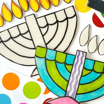 paint - your - own hanukkah menorah - The Weitzman Museum Store - sku-45837840744673