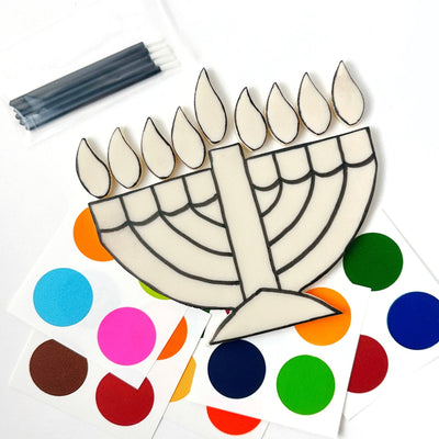 paint - your - own hanukkah menorah - The Weitzman Museum Store - sku-45837840744673