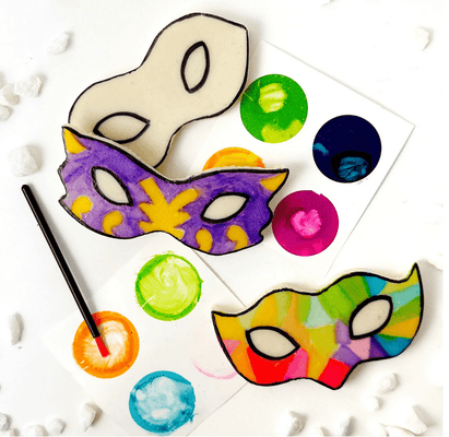 Paint - Your - Own Purim Masks Marzipan - The Weitzman Museum Store - 