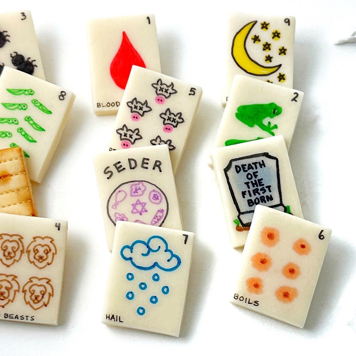 Passover Mahjong Marzipan Tiles - The Weitzman Museum Store - sku-46157782712545